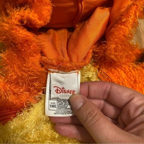 Disney Tigger Fuzzy Body Suit Costume 12 mos Orange Halloween Pooh Disney - Picture 7 of 7